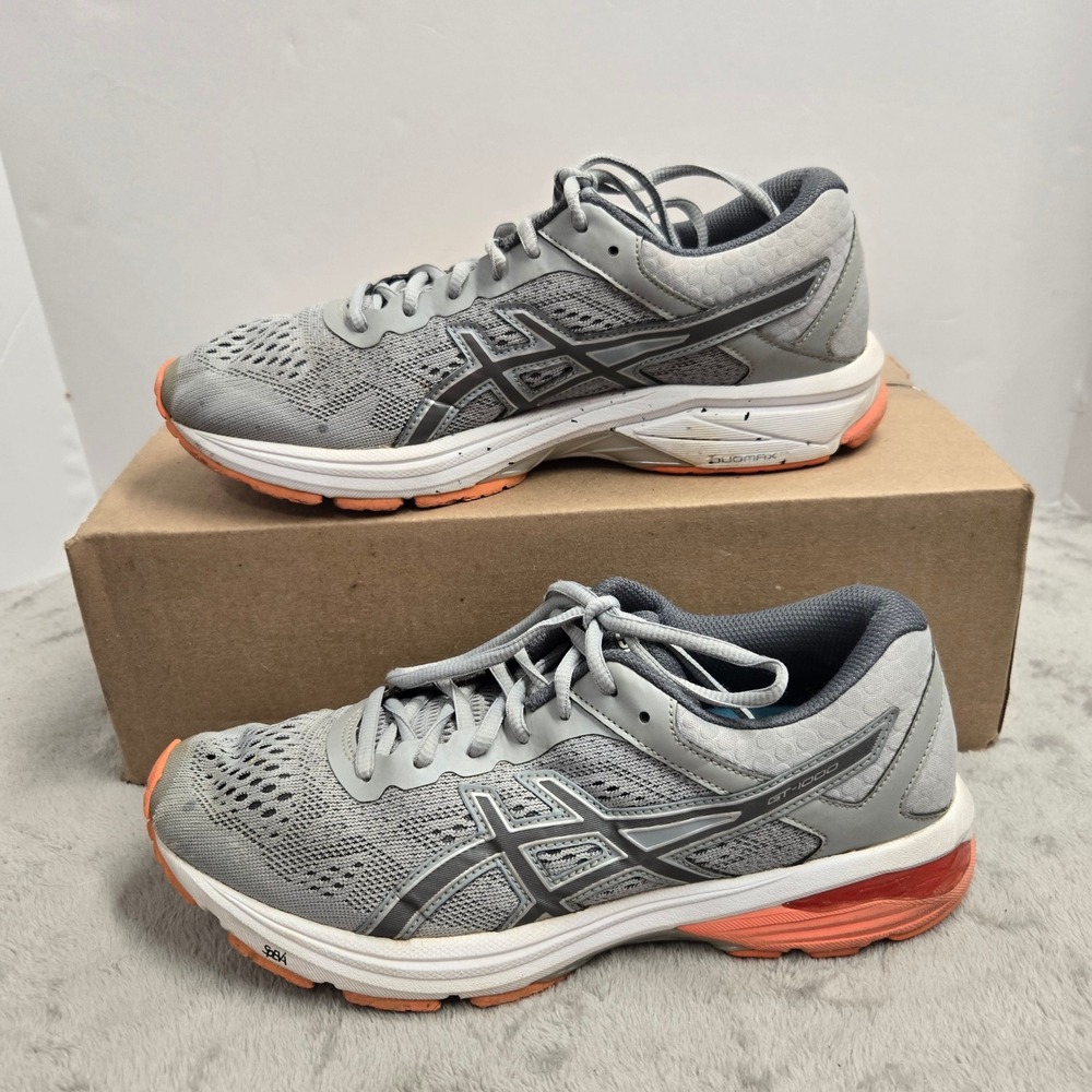 Asics GT-1000 7 Womens Running Shoes Gray Orange 1012A030 Size 9.5